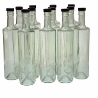 24x Spirit Bottle 700ml round & black plastic cap image